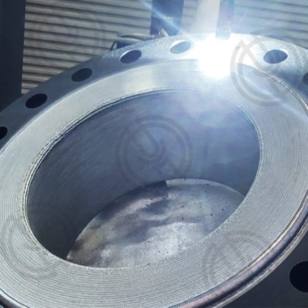 Composite flange surfacing forming 3 1